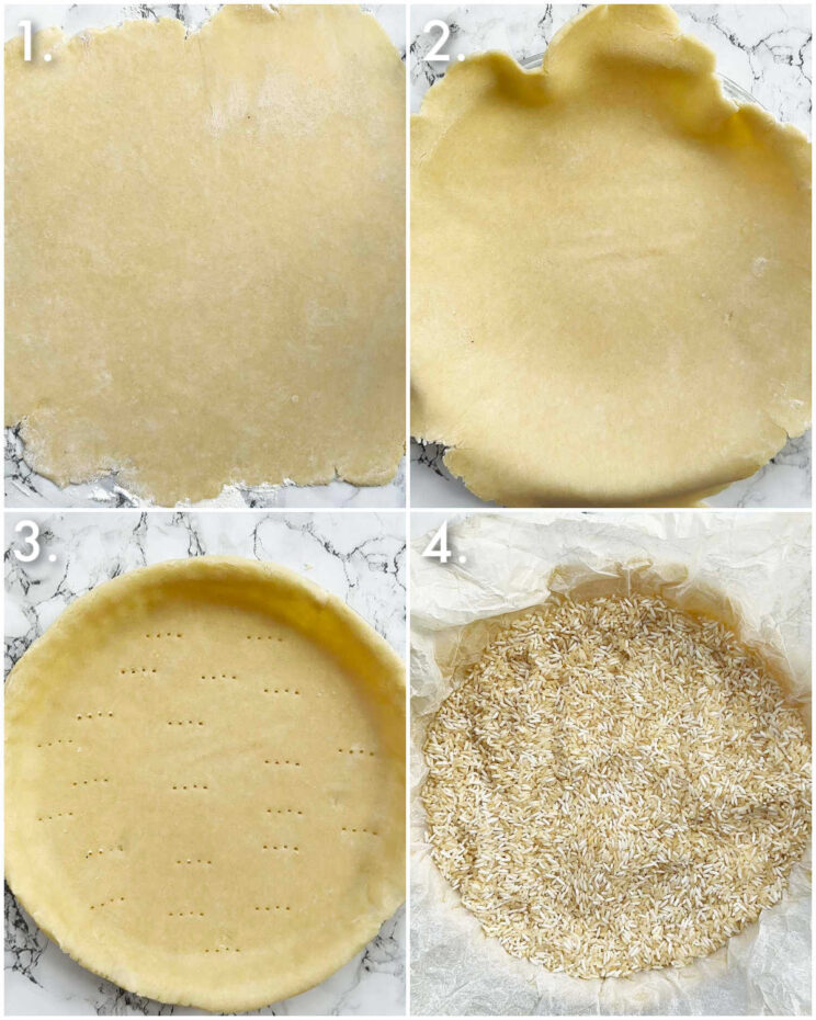 how to bake quiche crust 4 step by step photos showing how to bake quiche crust