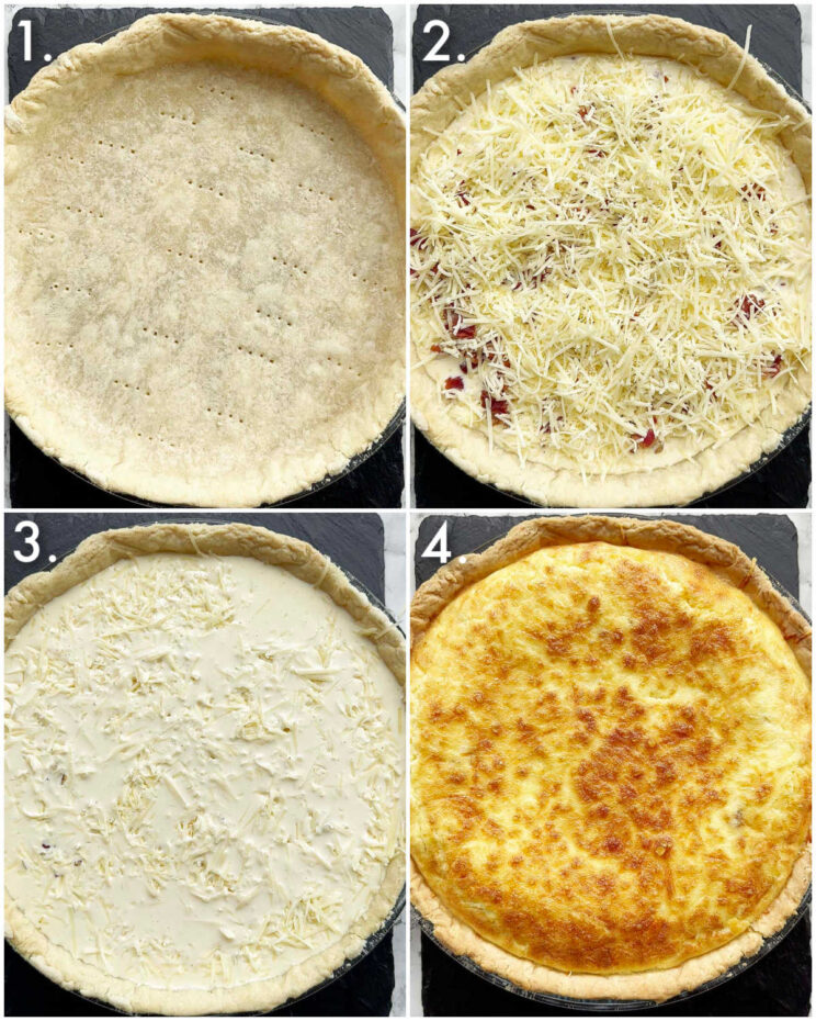 how to make quiche lorraine filling 4 step by step photos showing how to make quiche lorraine filling
