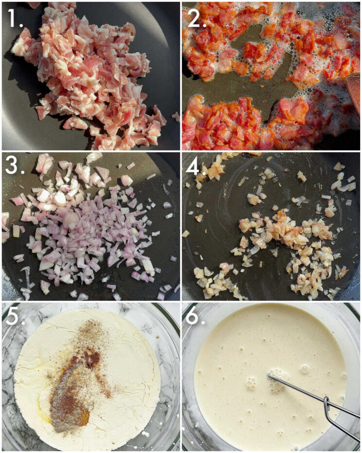 how to make quiche lorraine filling 6 step by step photos showing how to make quiche lorraine filling