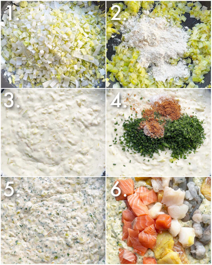 how to make fish pie filling 6 step by step photos showing how to make fish pie filling